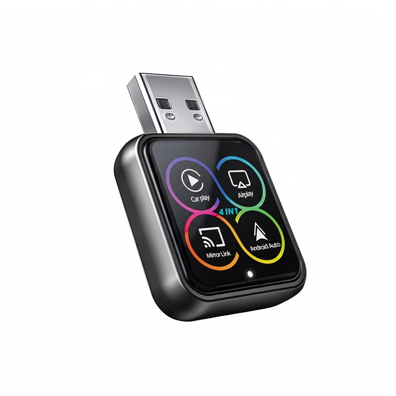 Factory direct 4-in-1 wired to wireless CarPlay box for car Apple and Android screen mirroring and connectivity