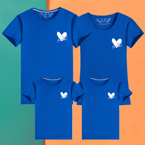 New parent-child clothing, kindergarten class uniforms, sports games, family of three or four, short-sleeved T-shirts, mother-daughter clothing tops