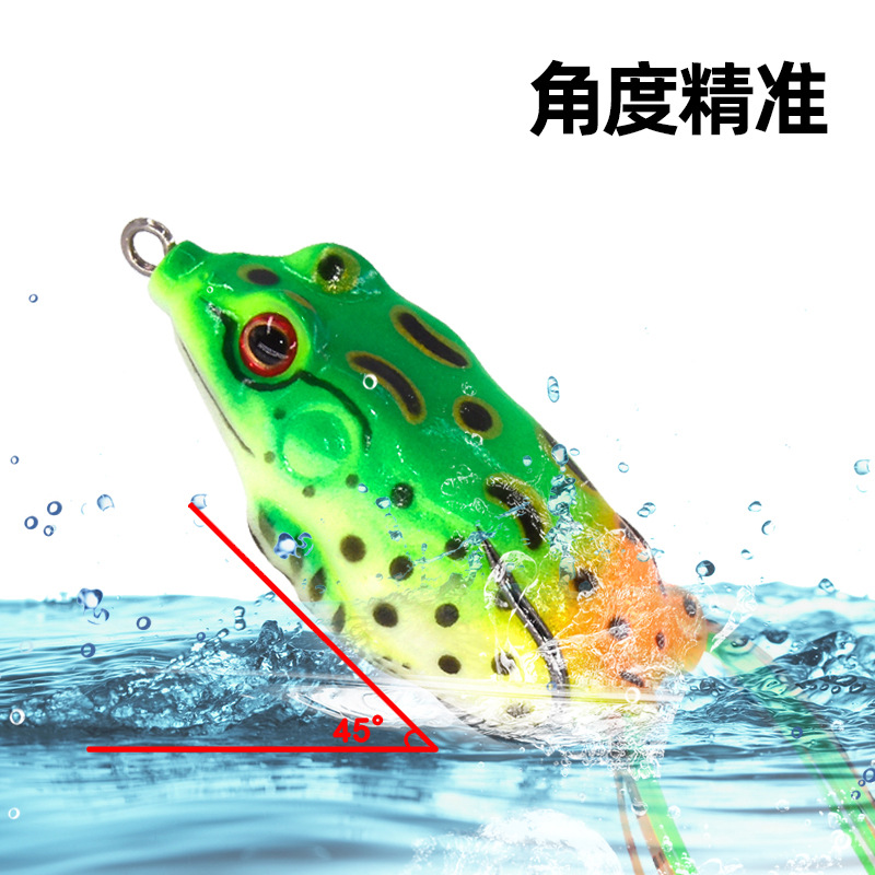 Clásico trueno trueno luya cebo biónico conjunto de rana pescado negro matanza de larga distancia golpear cebo negro falso agua flotante