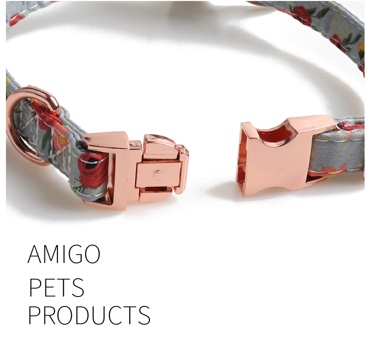 Flower Print Dog Collar 5