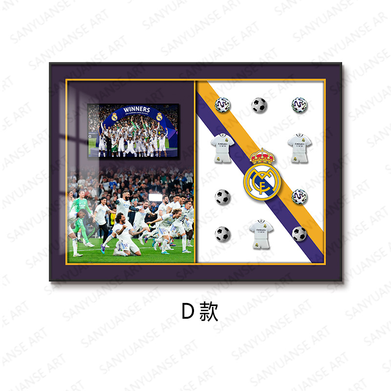 Pintura decorativa de camiseta de fútbol físico C Luo Beckham colección de carrera de estrellas