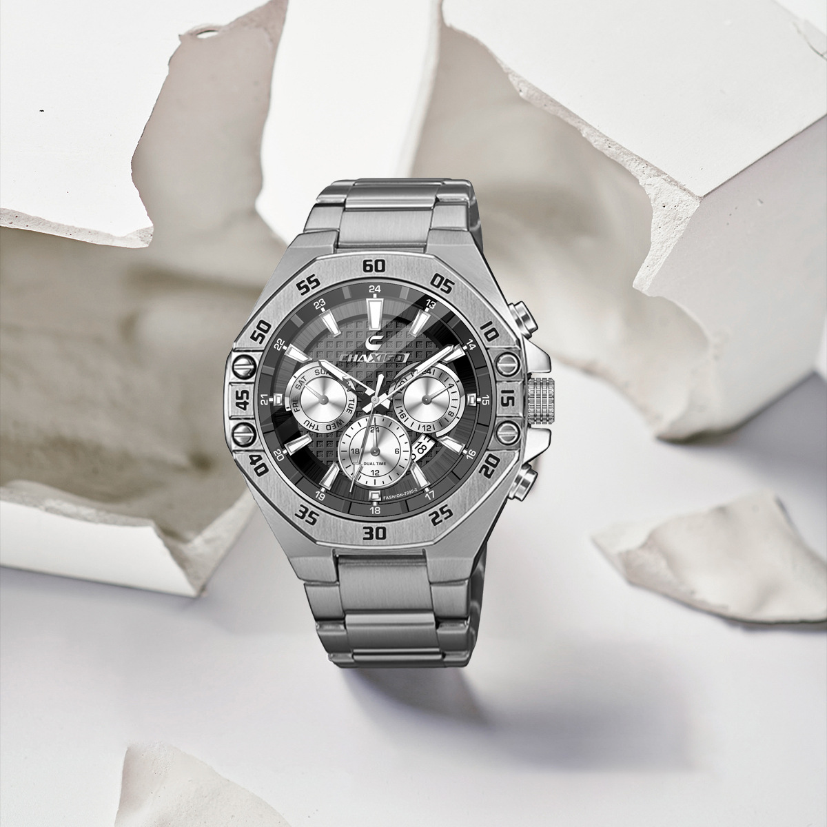 Explosive Swiss CHAXIGO men's quartz watch decoration six pin high sense watch factory in stock wholesale