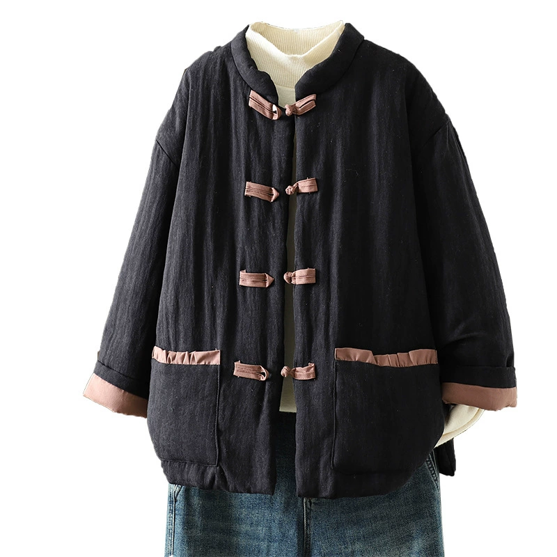 Winter quilted keep warm jacket, Chinese style, oversize, plus size