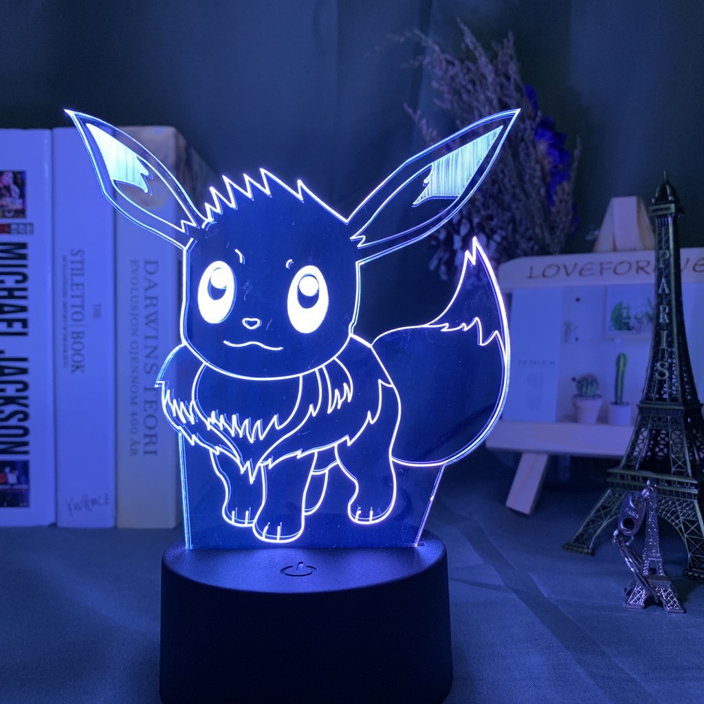 Baokemeng Pikachu 3D luz de la noche LED producto creativo mascota elfo regalo lámpara Mesa mágica bebé