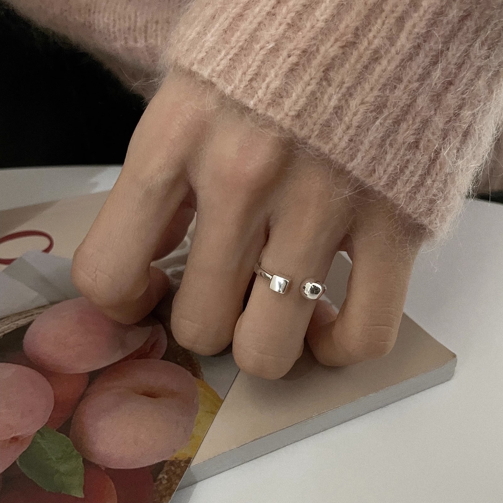 Geometrischer Damen Ring Im Retro Design Modischer Schmuck_voghion.com