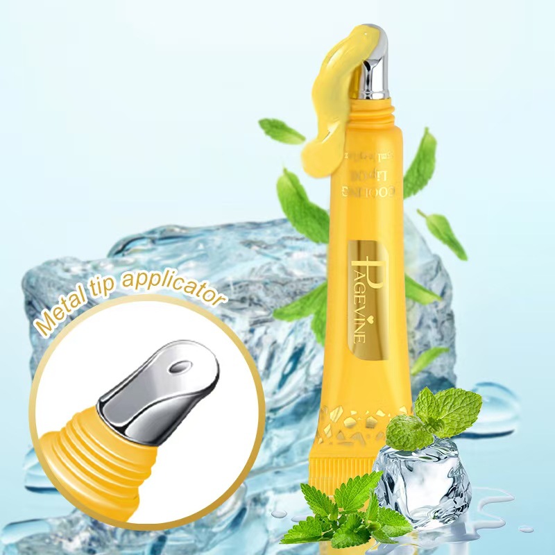 Bálsamo labial con color menta refrescante PAGE VINE, hidratante, nutritivo, reparador, con brillo perlado.