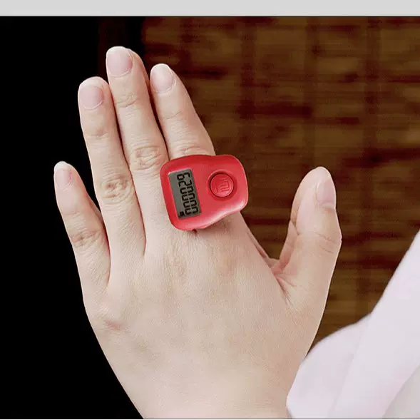 戒指计数器夜光念数器数显记数器可充电点数器手按型静音读数器