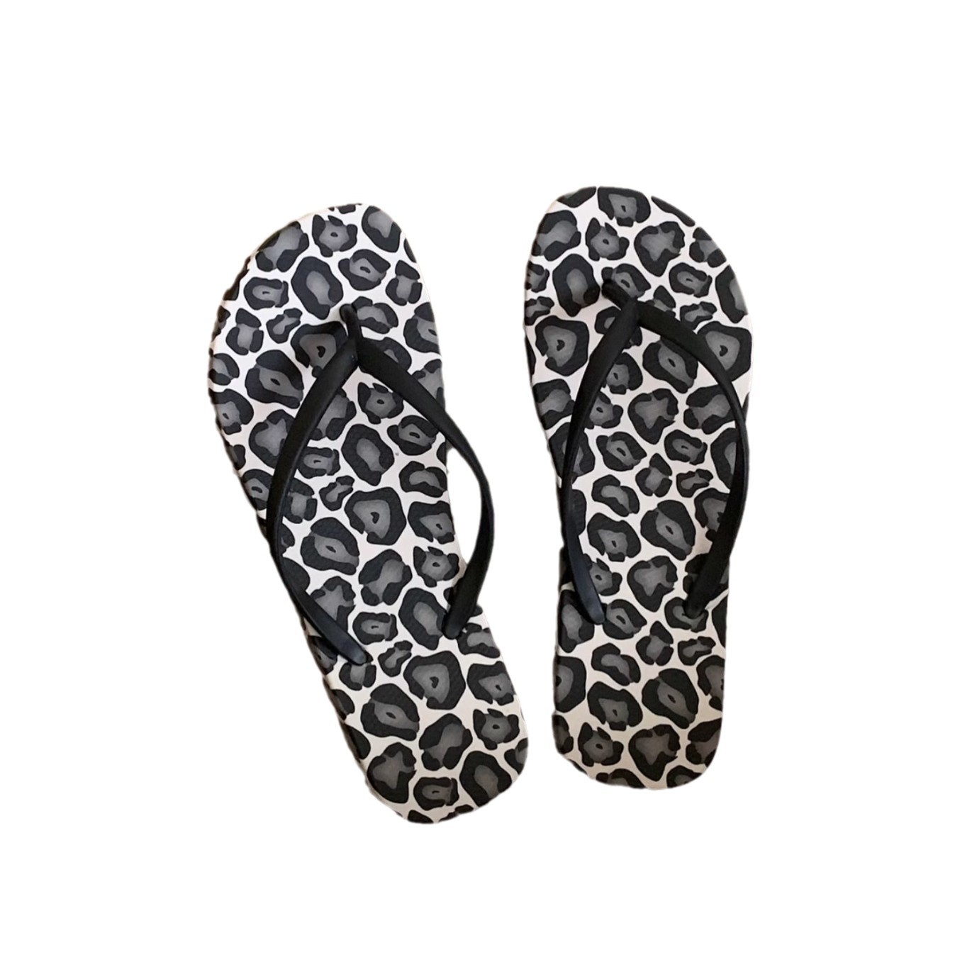 Beach Vacation Flip-Flops For Women, Ins European And American Style, Leopard Print, Unique Summer Trend, Outdoor Wear,_vogvips.com
