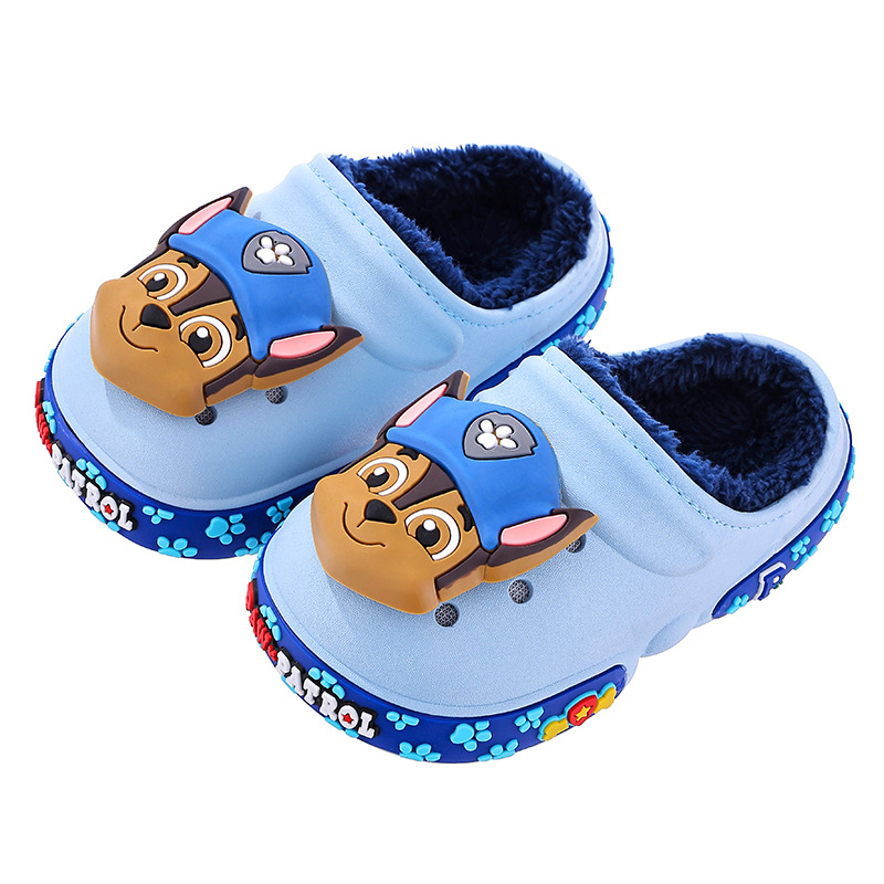 Zapatillas de algodón para niños de invierno, zapatillas de algodón para niños y niñas, zapatillas de algodón para niños impermeables y cálidas.