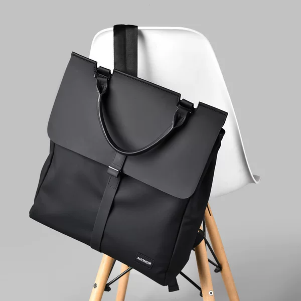 Agoneir Niche Simple Backpack Men's Business Work Clothing Laptop Bag Tote Bag Women's Casual Trendy