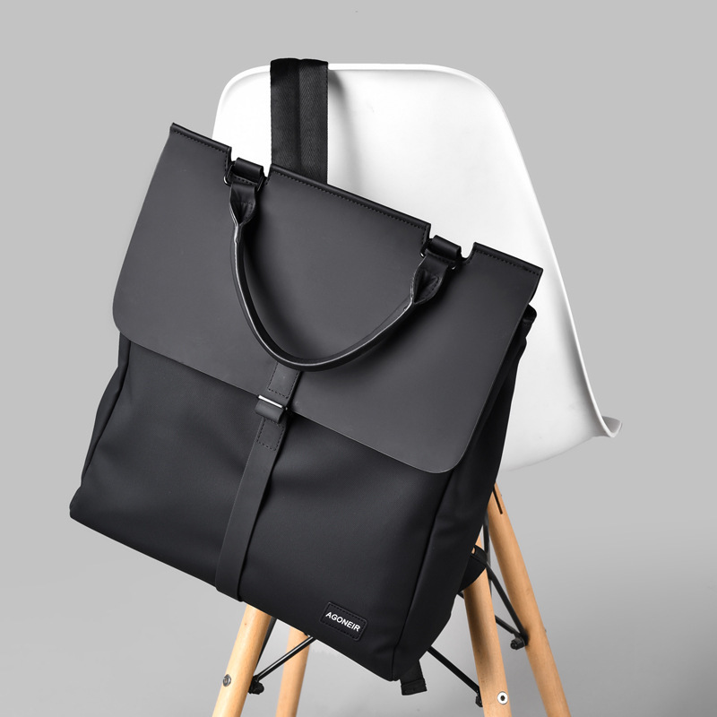 Agoneir Niche Simple Backpack Men's Business Work Clothing Laptop Bag Tote Bag Women's Casual Trendy