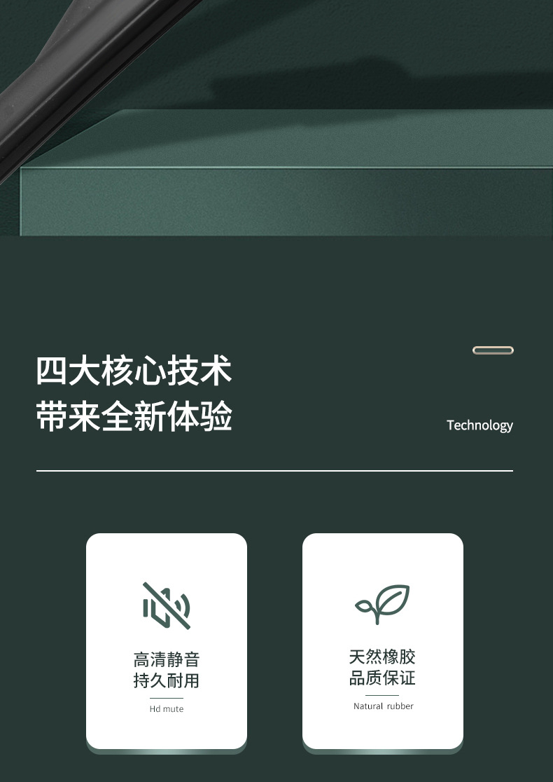 Suitable for Changan UNI-K wiper blades 2020/2021/2022/2023 models, UNI-K front and rear frameless rubber strips