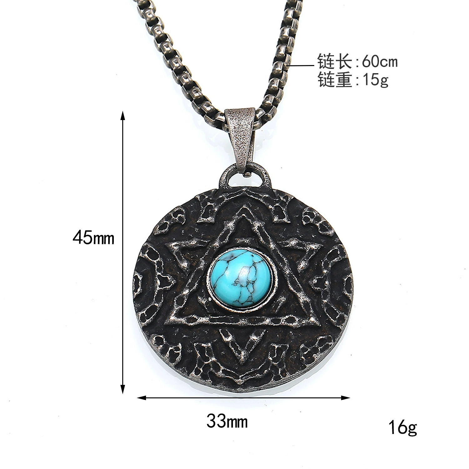 П pendant из нержавеющей стали с камнем, ретро брендовая подвеска, ожерелье, качественный стиль
