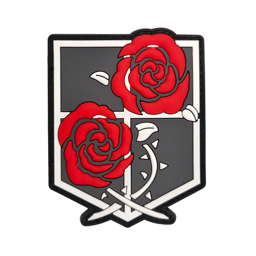 Wings of Liberty 3D PVC Rubber Velcro Badge Japanese Anime Attack on Titan Armband Survey Corps