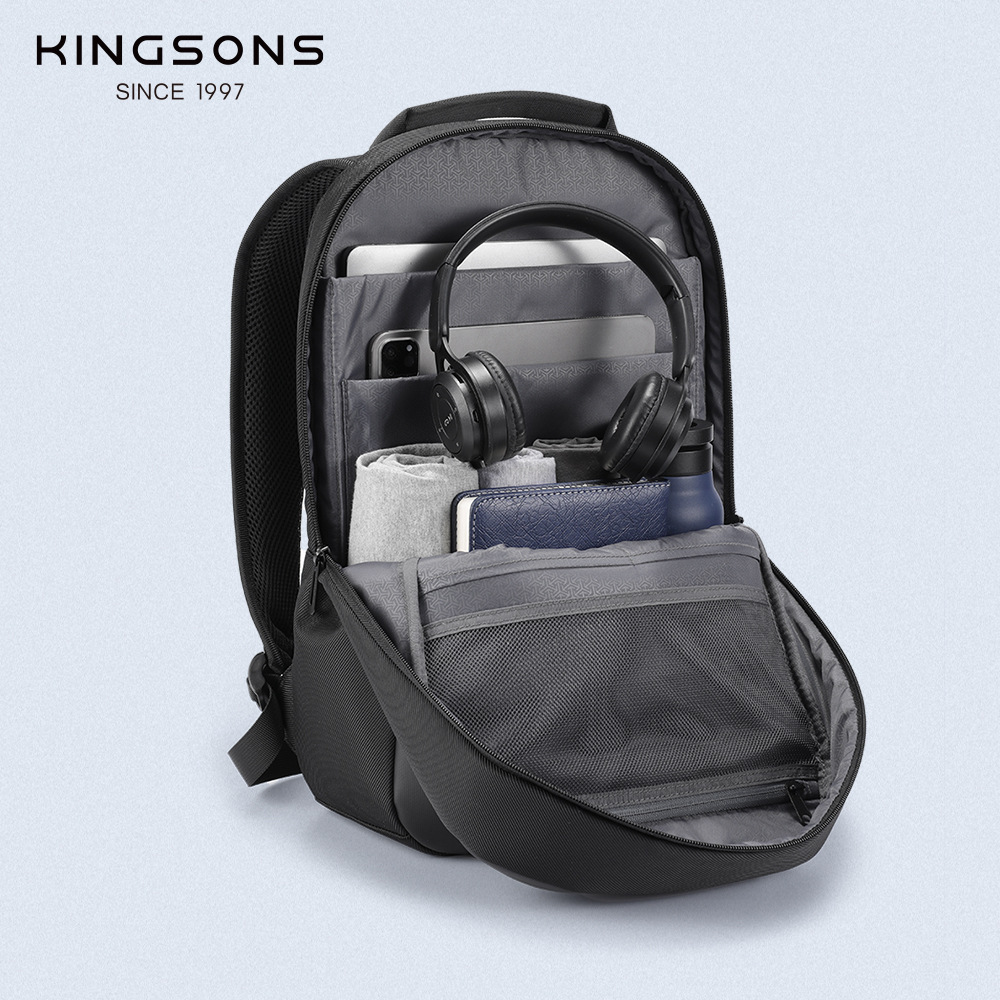 Mochila Jinshengs para exteriores, informal, de negocios, para hombre, impermeable y ligera, para computadora de 15 pulgadas, mochila de viaje.