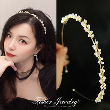 仙女珍珠發箍網紅2021年新款高檔發卡鑽減齡發捆夏季超仙森系頭飾