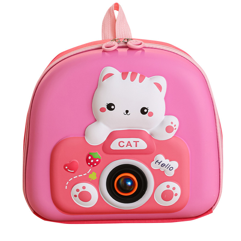 Mochila infantil para bebés de dibujos animados lindo gatito, mochila para niños y niñas, nueva mochila para niños de cáscara de huevo ligera