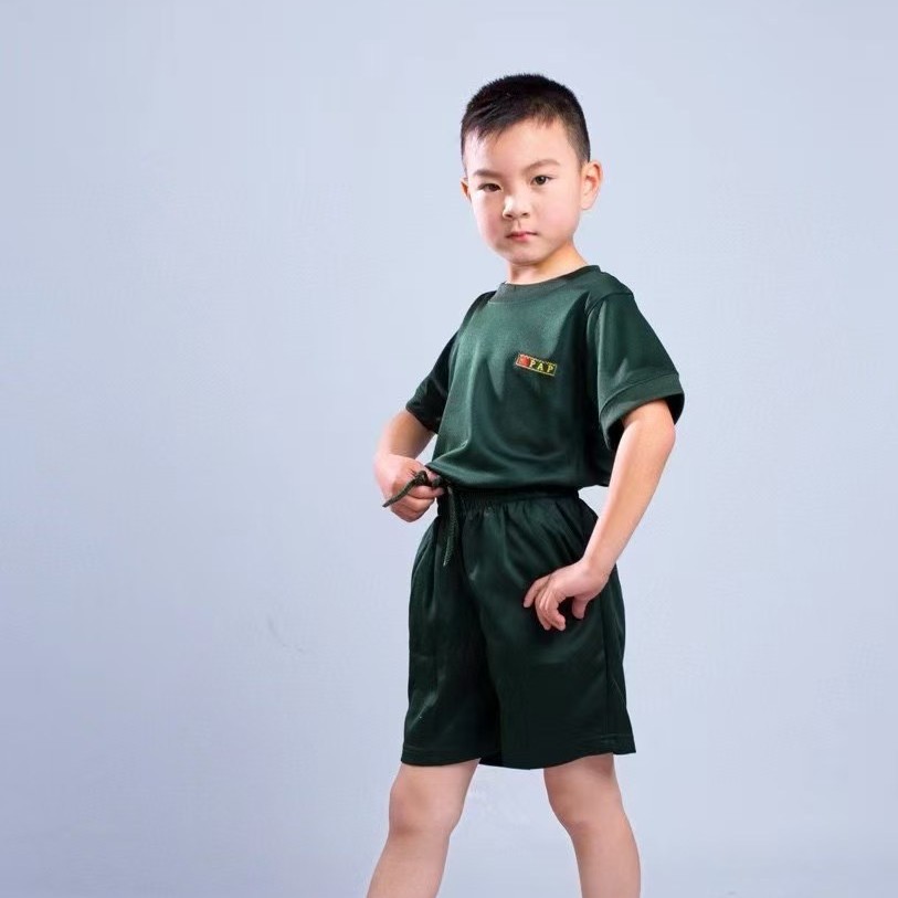 夏季儿童短袖体能服速干透气短袖短裤套装幼儿园户外夏令营演出服