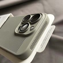 新款钛灰色散热硬壳适用小米15冰感13Ultra网孔透气14手机壳K70防