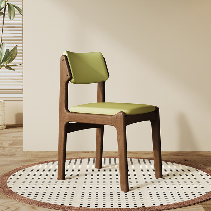 Silla de comedor de madera sólida retro silla de respaldo de bolsillo silla de escritorio silla de oficina silla de escritorio