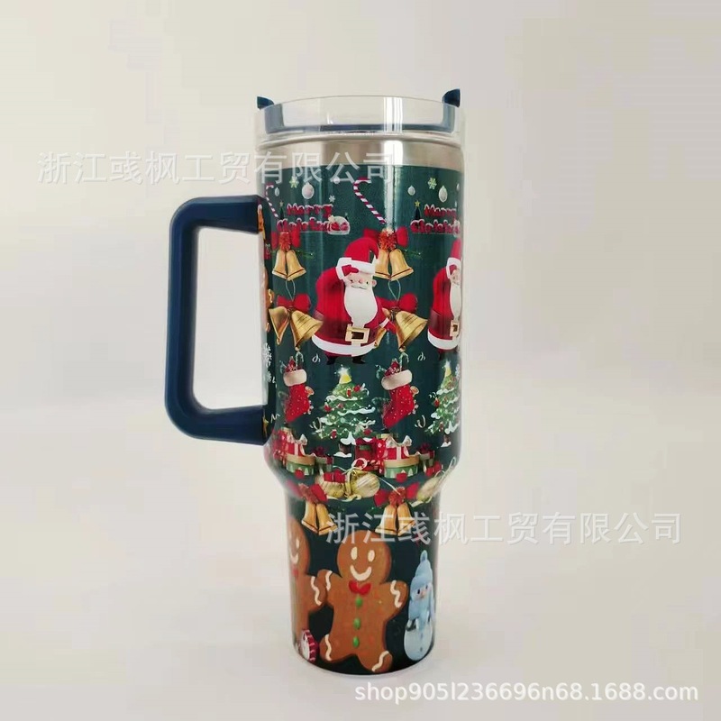 クロスボーダー売れ筋クリスマスシリーズ世代5d1200ml大容量ステンレス車載保温カップハンドル付き|undefined