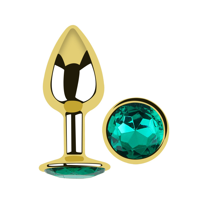 Traje de oro de acero inoxidable corte trasero pequeño anal plug back corte embolia Comercio exterior suministros para adultos productos del sexo