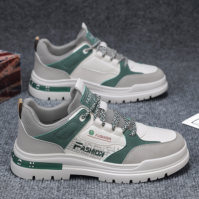 2025 nuevas letras de cuero con una base gruesa aumentada de zapatos de estilo Martin, zapatos de hombre de trabajo diario, zapatos casuales para hombres