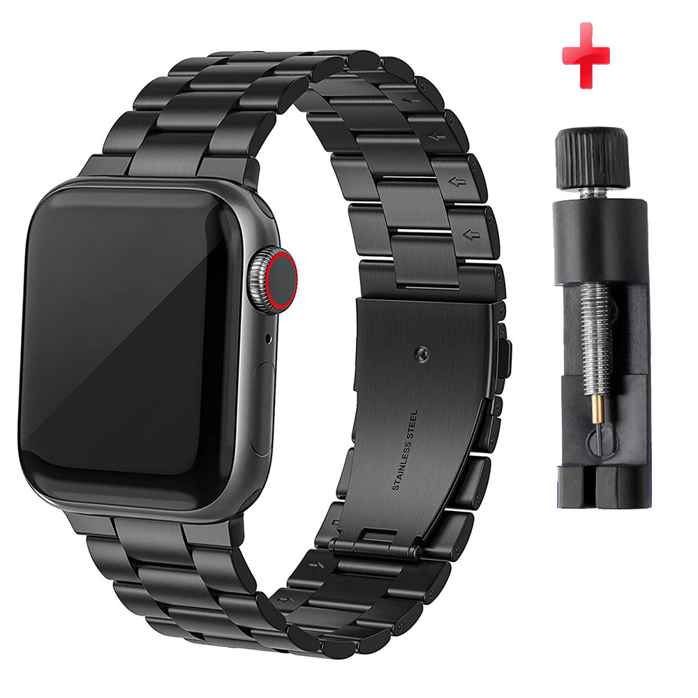 Aplicable a Apple Ultra 10 / 9 / 8 / 7 / 6 / 5 / 4 generación integral correa de acero inoxidable Apple cadena metálica