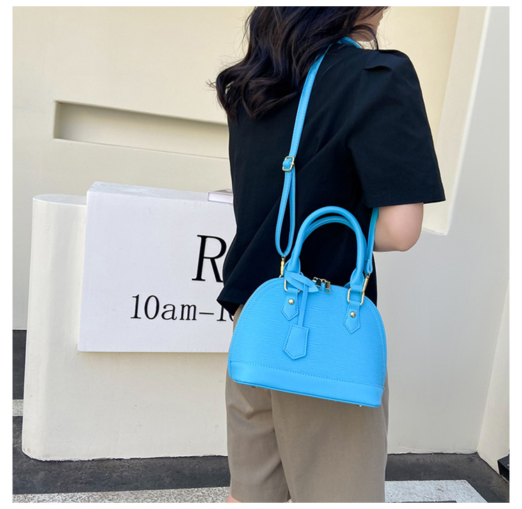 1278g Weight Polyester Lining Material Women's Pu Leather Solid Color Elegant Classic Style Shell Zipper Shoulder Bag Crossbody Bag Dome Bag
