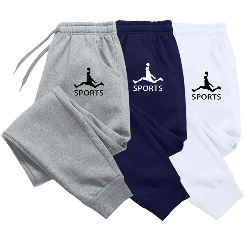 Cross-Border New Autumn and Winter Men's Casual Pants with Drawstring, Joggers for Exercise, Running, Gym, and Fitness