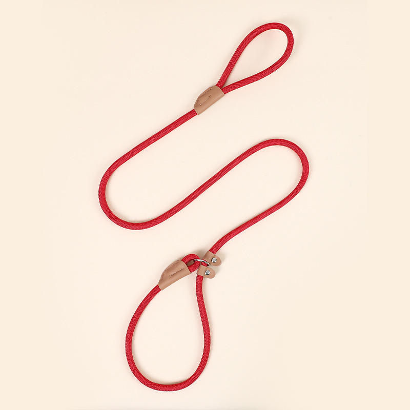 Cuerda de nylon P Cadena de tracción a juego de piel de vaca redondo P cuerda de perro entrenamiento para caminar P cuerda de tracción de perro retráctil