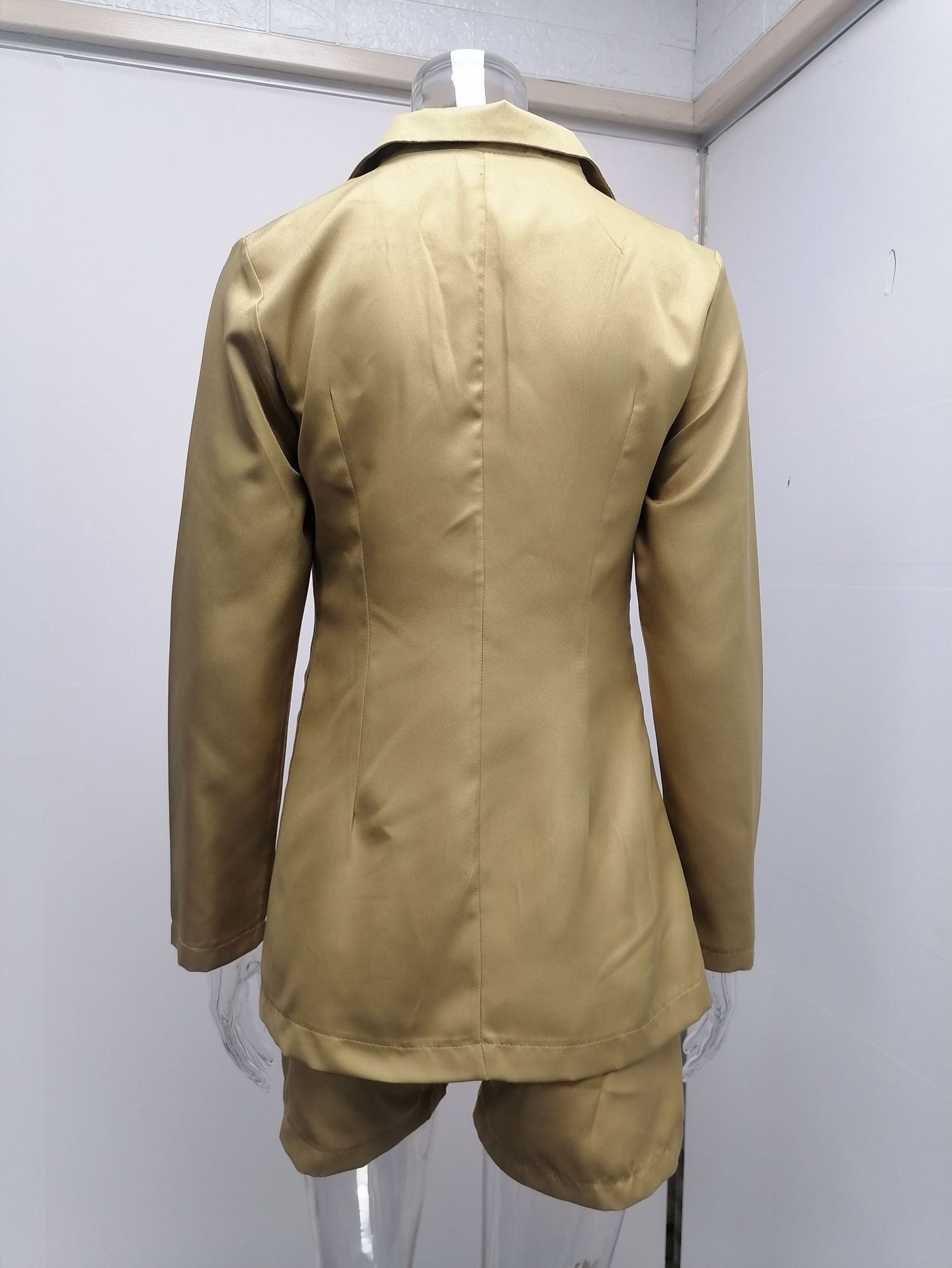 Elegantes Damen Blazer Set Langarm Für Herbst Und Winter Mode_voghion.com