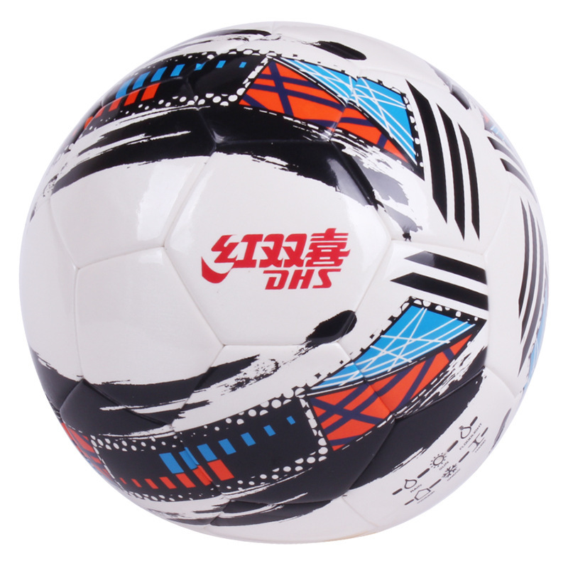 Red Double Happiness Primary and Secondary School Student Training Football No. 5 Hot Bonded Pu Indoor and Outdoor Professional Competition Football 281 Series