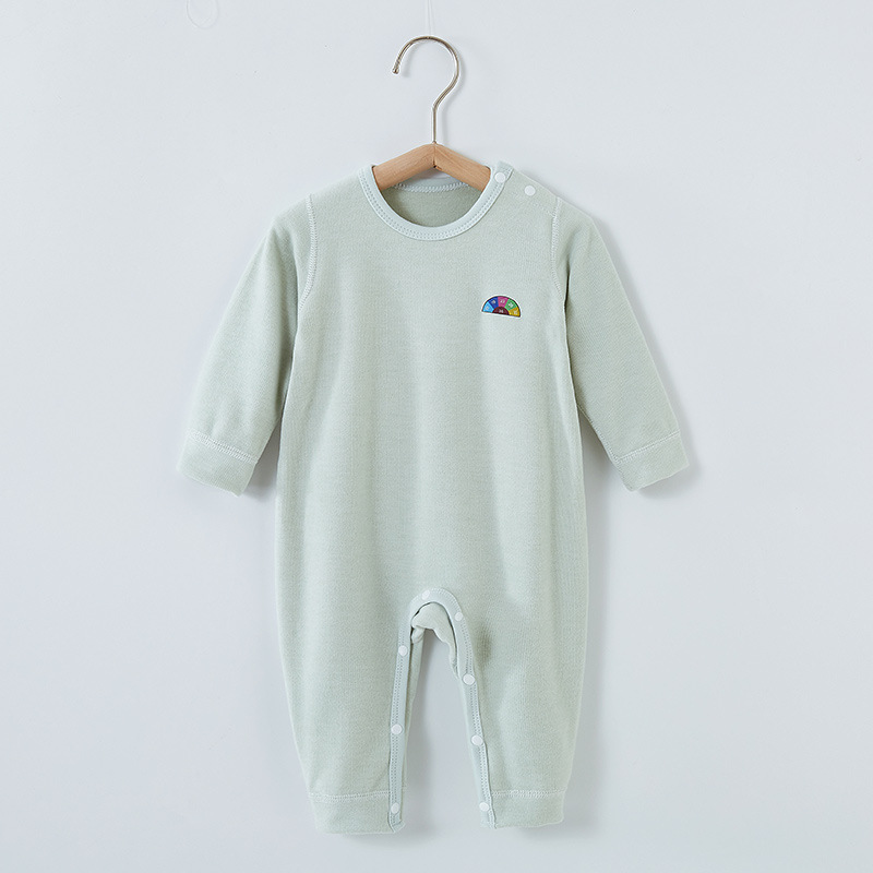 婴儿连体衣保暖春秋款德绒秋装新生儿衣服宝宝外出哈衣秋冬季爬服