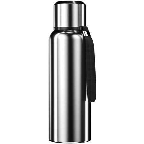 Outdoor portable 304 stainless steel men's large-capacity thermos cup with rope, car-mounted all-steel tea water separation kettle
