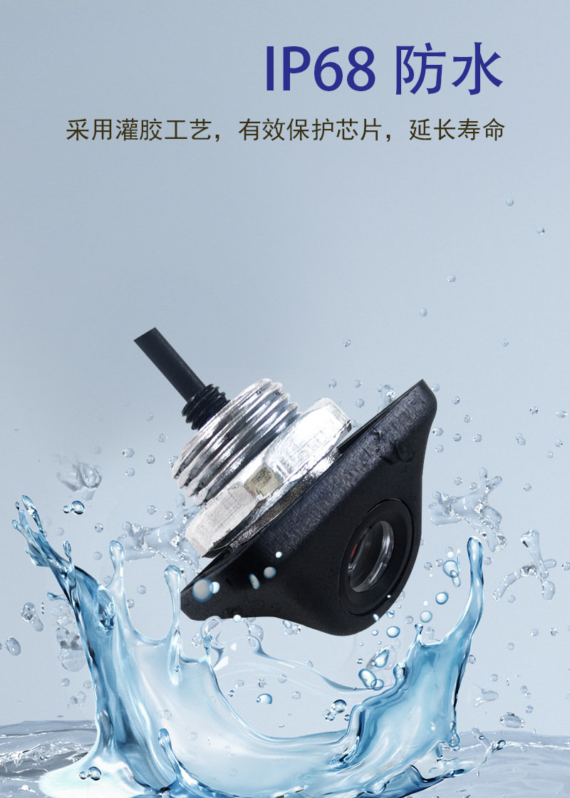 Universal Reversing Camera with Wide-Angle Starlight Night Vision for Vehicles, Small Flying Saucer Starlight Night Vision
