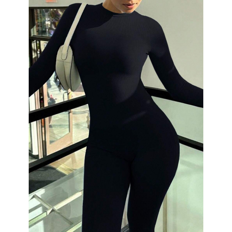 E 77021 Aliexpress transfronterizo comercio exterior agencia de nuevos pantalones de manga larga de color sólido