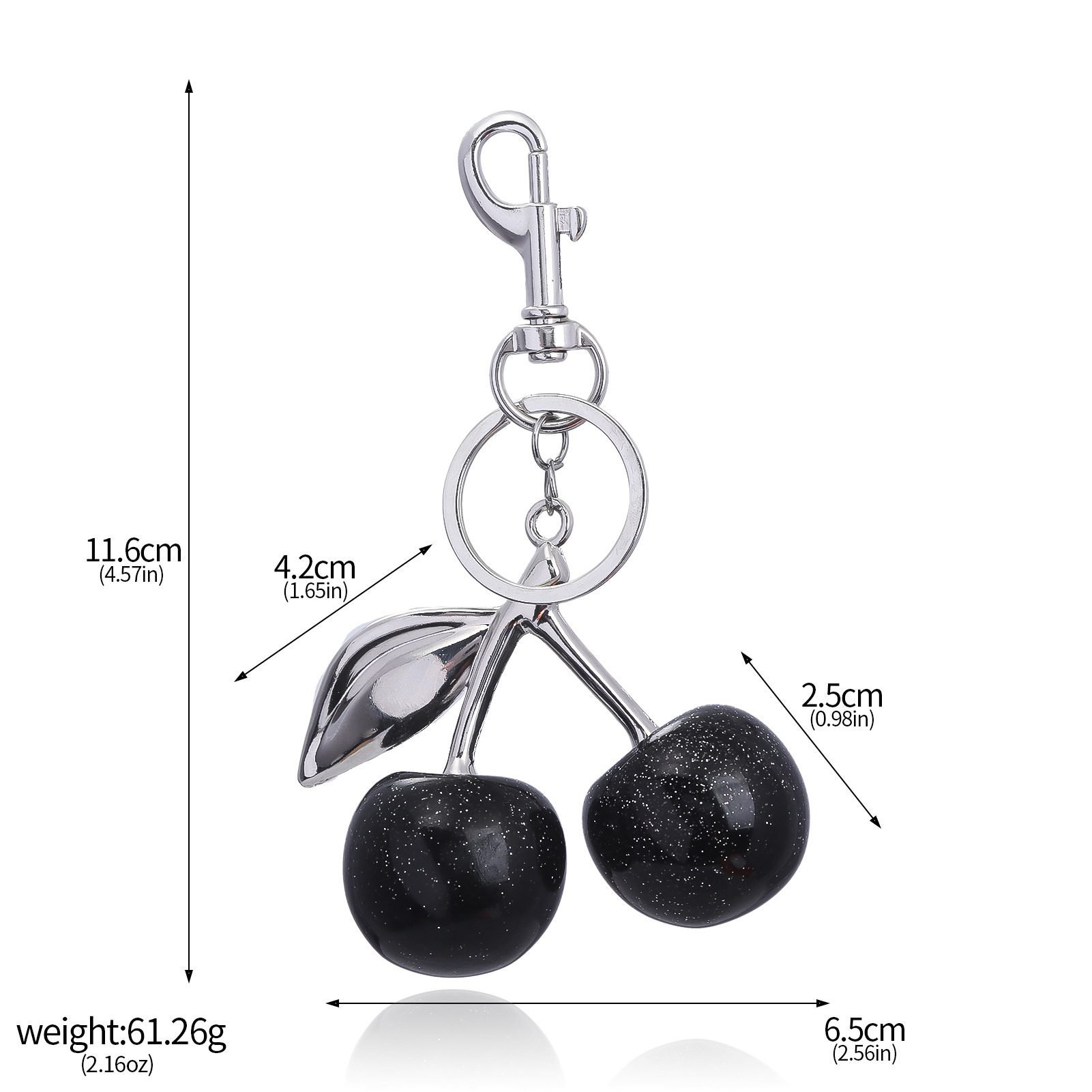 1 Piece Quantity Cute Cherry Resin Women's Bag Pendant Keychain
