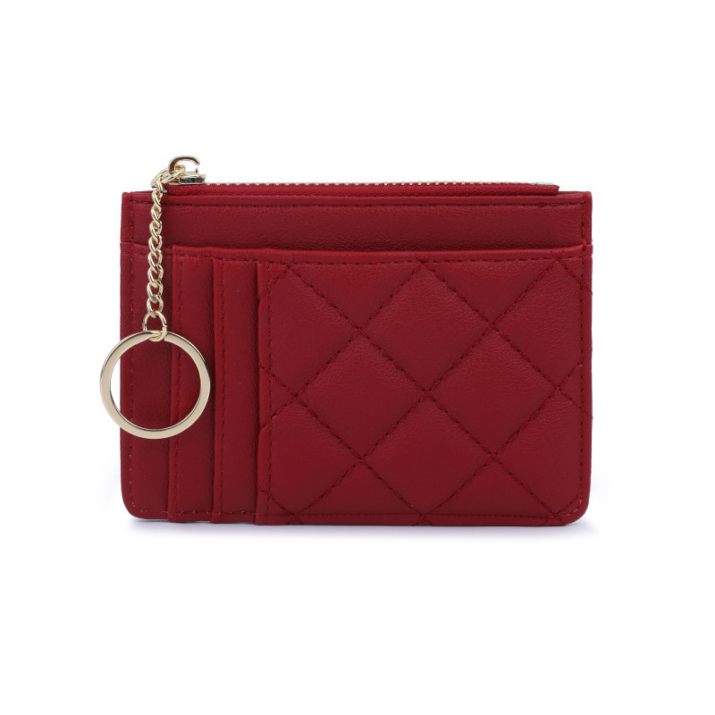 Lingerie billetera de cuero suave multi-tarjeta bolsas de tarjetas 3 en 1 anti-magnetismo bolsas de lujo pequeñas bolsas de monedas