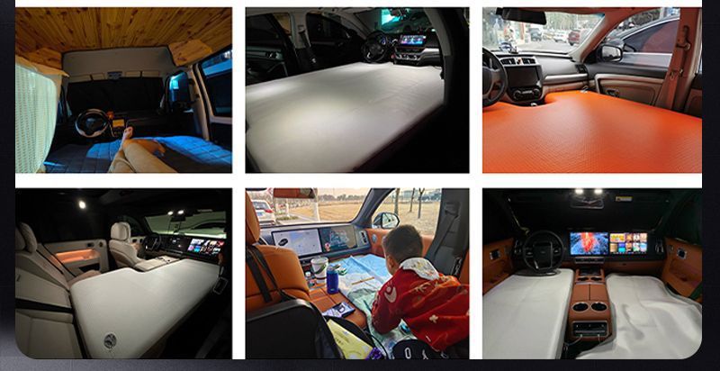 Customized Car Brushed Inflatable Mattress Portable Outdoor Travel Bed Folding Nap Bed Can Be Customized for Any Model