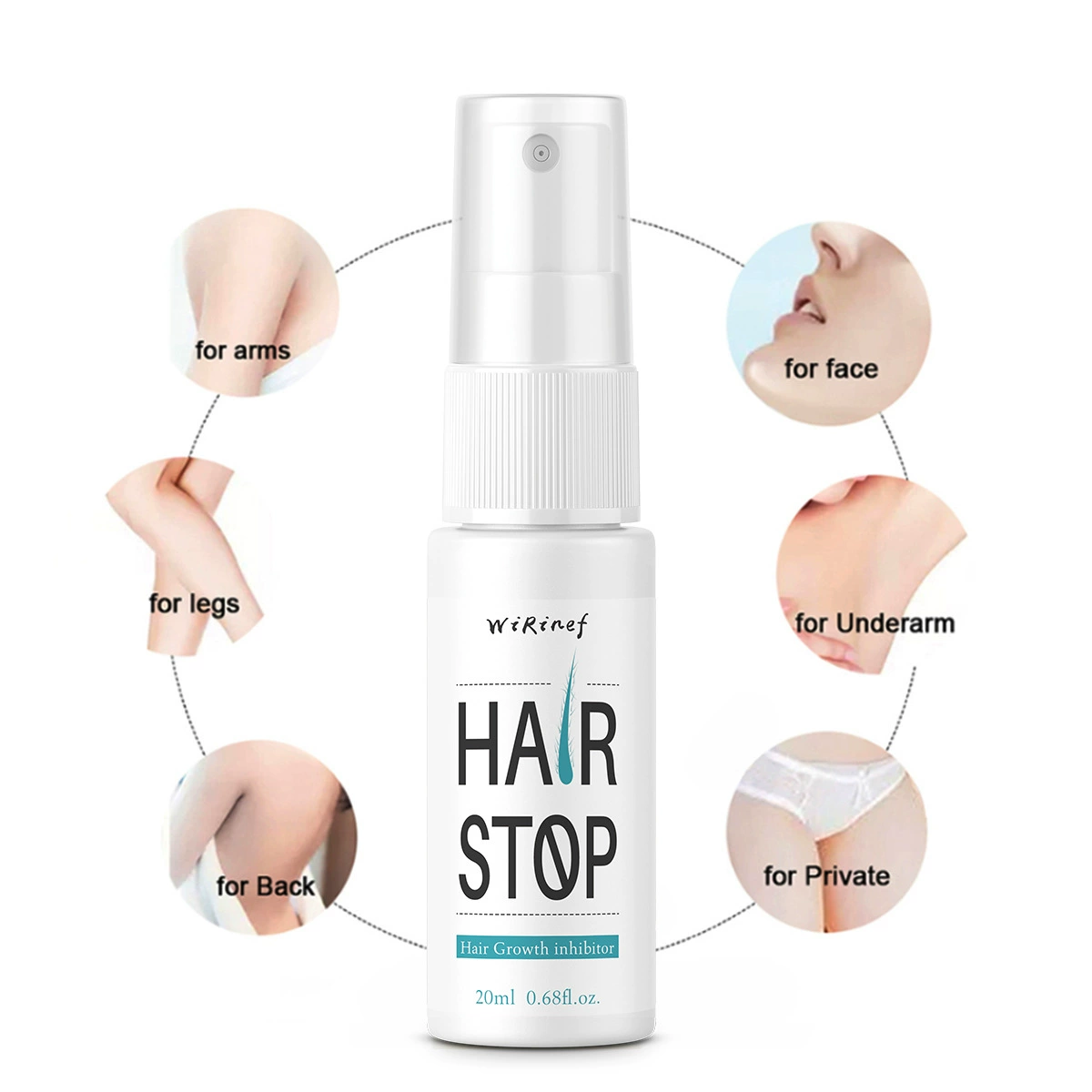 Спрей Hair Stop 20 мл, ингибирование роста волос и удаление, портативная бутылочка