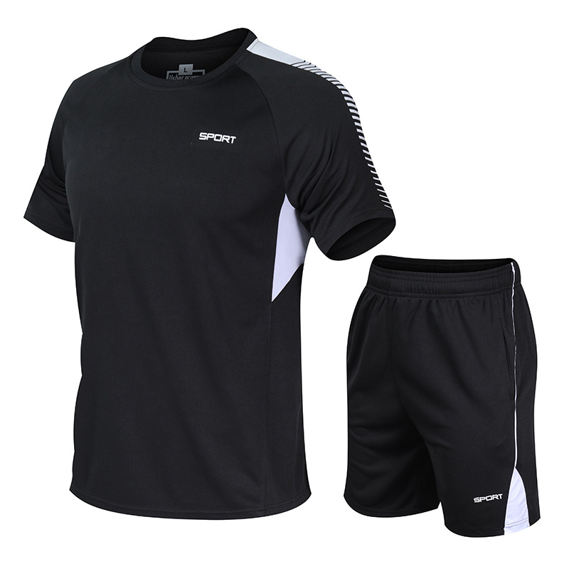 2025 nuevo traje de ropa deportiva para hombres que absorben el sudor y se secan rápidamente.