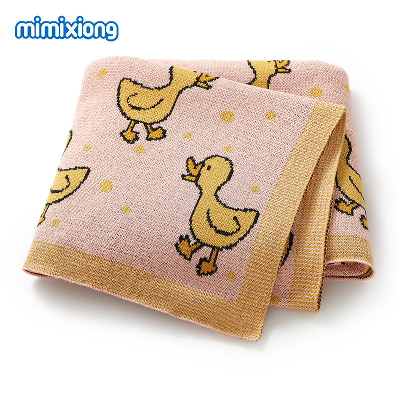 Caricatura pato jacquard mantas mantas mantas de aire acondicionado mantas de siesta Amazon mantas de punto mantas de venta caliente transfronteriza