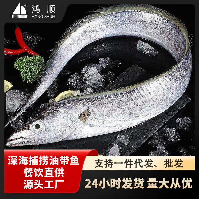新鲜深海捕捞油带整条切断船冻锁鲜福建水产批发商用福建带鱼