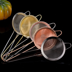 304 stainless steel oil grid baby food juice cocktail shaker flour sieve gold conical filter kitchenware colander