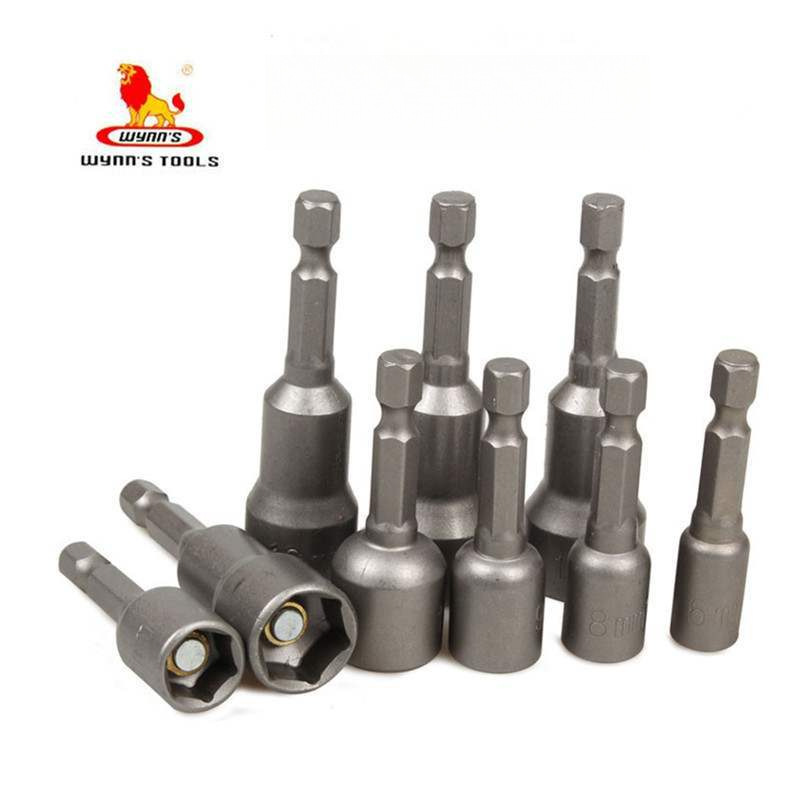 威力狮电动扳手套筒头套装强磁小飞外六角8mm气动手电钻加长风批