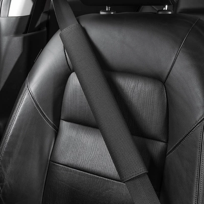 Car Seat Belt Shoulder Cover 38/50cm Extended Anti-Wear Clothing Large Truck Safety Belt Protective Cover Decoration (Seat belt shoulder pad) - no-logo-38cm-suede-noble-black-shoulder-pad-single-ao1di