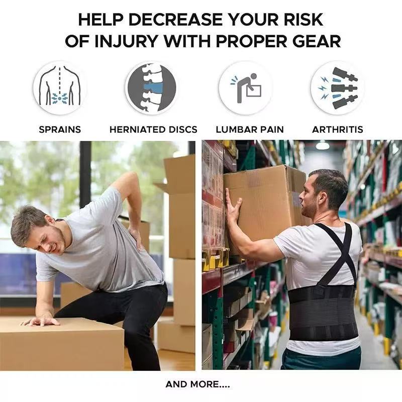 Cinturón de protección de cintura elástica de cuatro huesos para hombre, trabajo, transporte, acondicionamiento físico, cinturón de retención y fijación de cintura image 3
