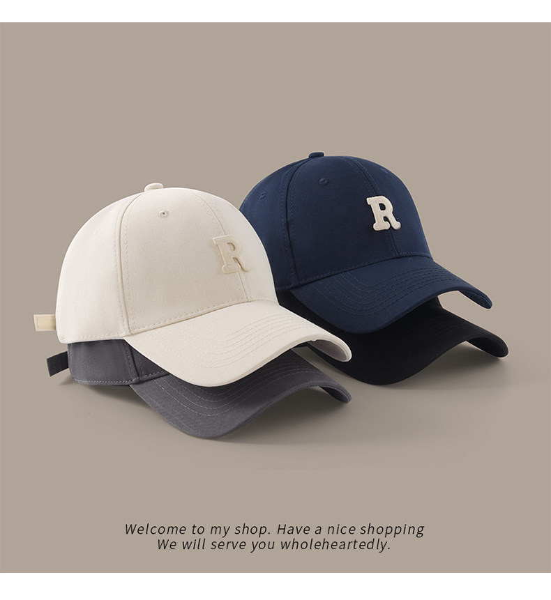 Fabrik-Direktversand Baseballkappe mit Buchstaben-Stickerei, großer Kopfumfang, Unisex, breite Krempe, lässige Ente-Schirmmütze, universell einsetzbar, Sonnenschutzmütze