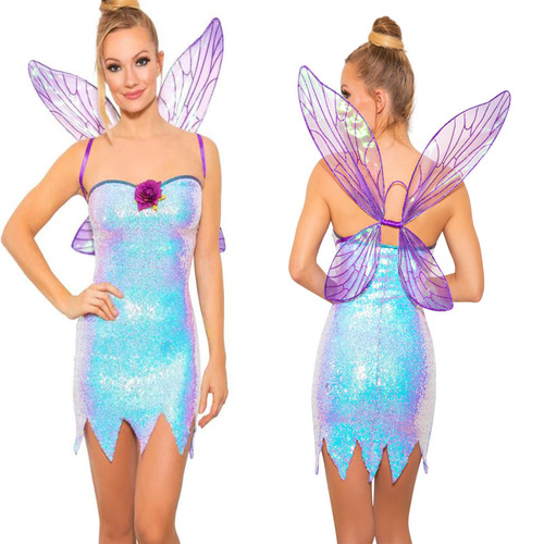 Christmas Halloween Costume Cosplay Character Dress Playful Fairy Elf Wings Clothing